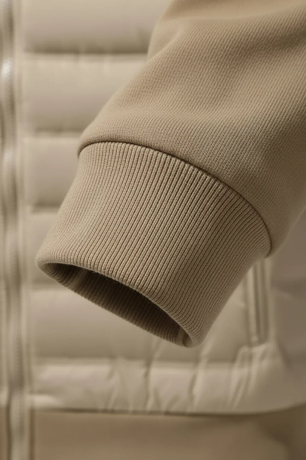Loose Fit Donsjack met Capuchon - Beige