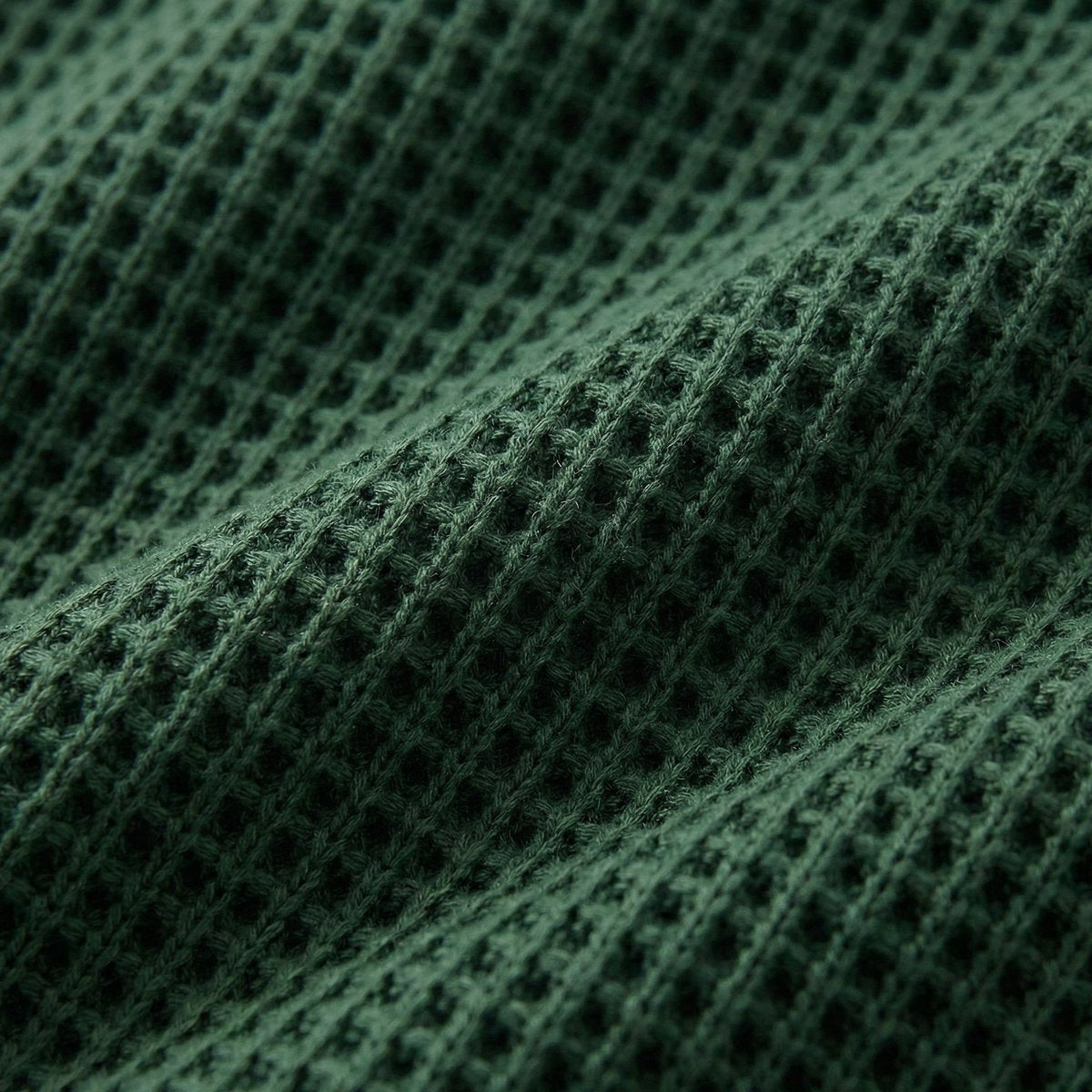 The Knit Polo — Forest Green Fabric Detail | LINKD