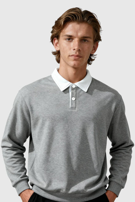 The Contrast Polo — Grijs