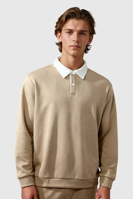 The Contrast Polo — Beige