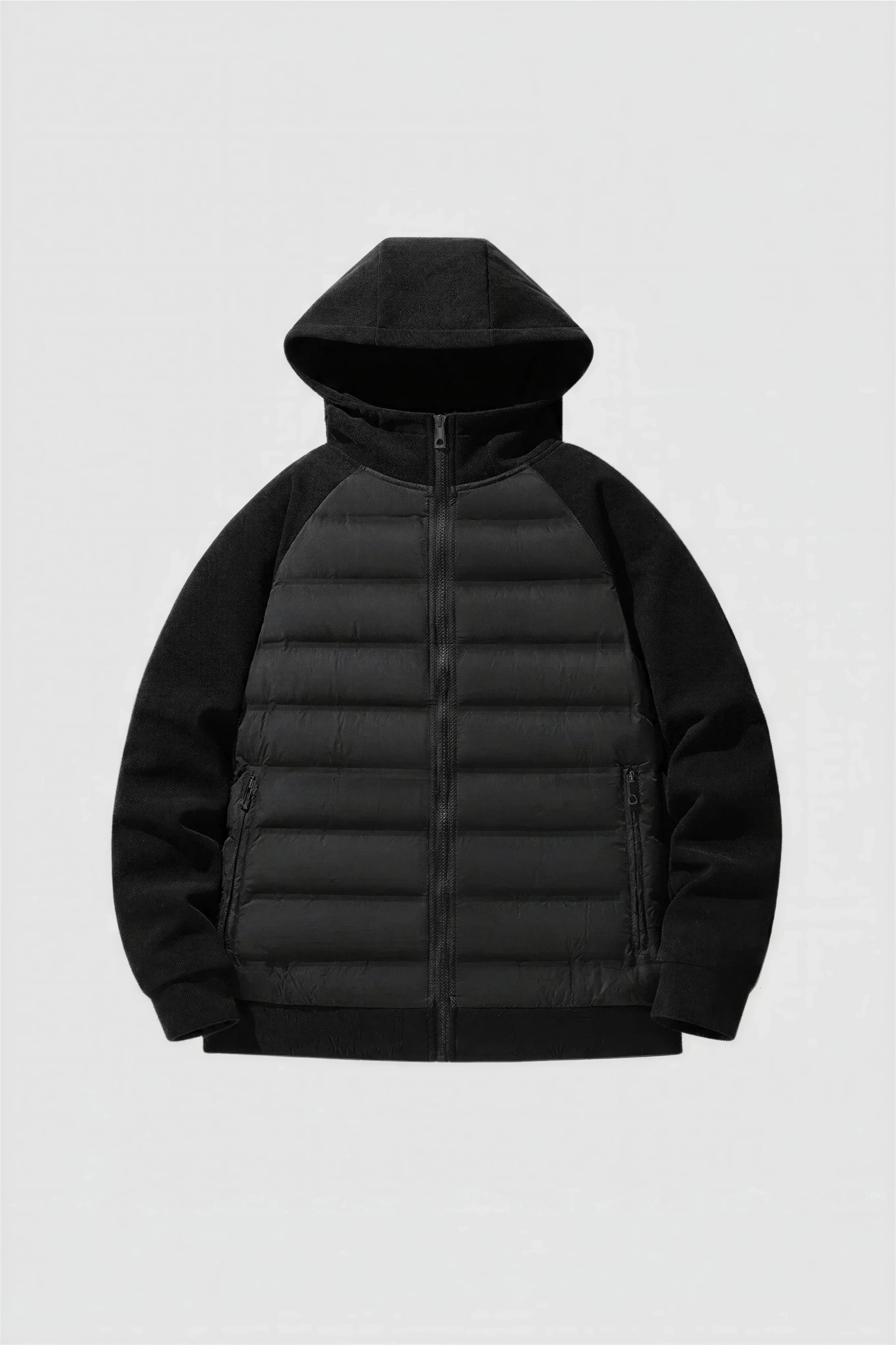 Loose Fit Donsjack met Capuchon - Black