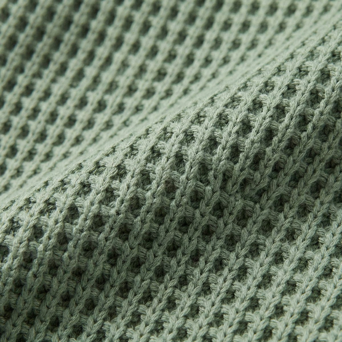 The Knit Polo — Sage Green Fabric Detail | LINKD