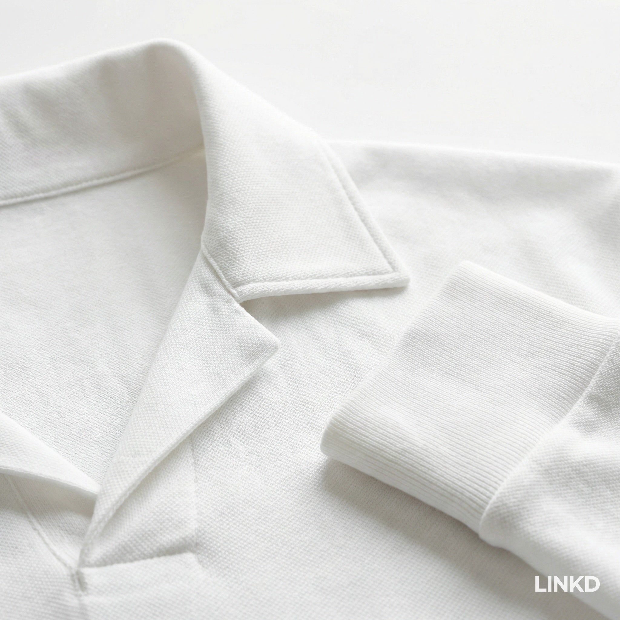 Men's Long Sleeve Knit Shirt met Lapel Collar